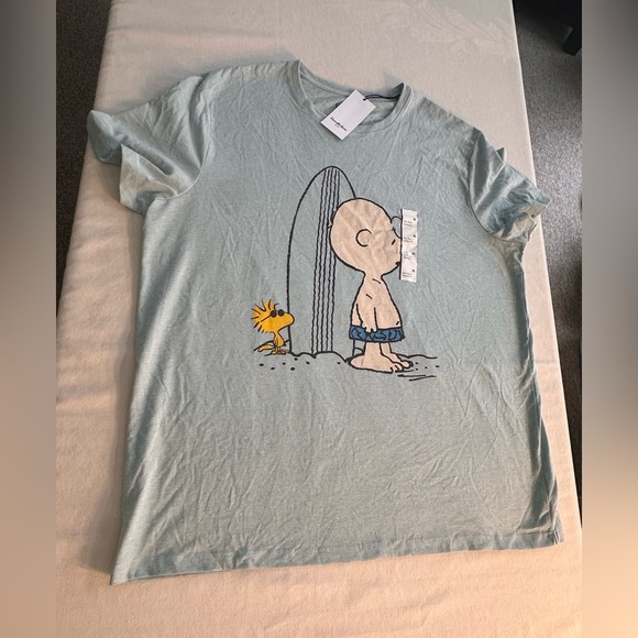 Goodfellow & Co Surfer Charlie Brown/Woodstock Tee size XL NWT - Picture 6 of 10